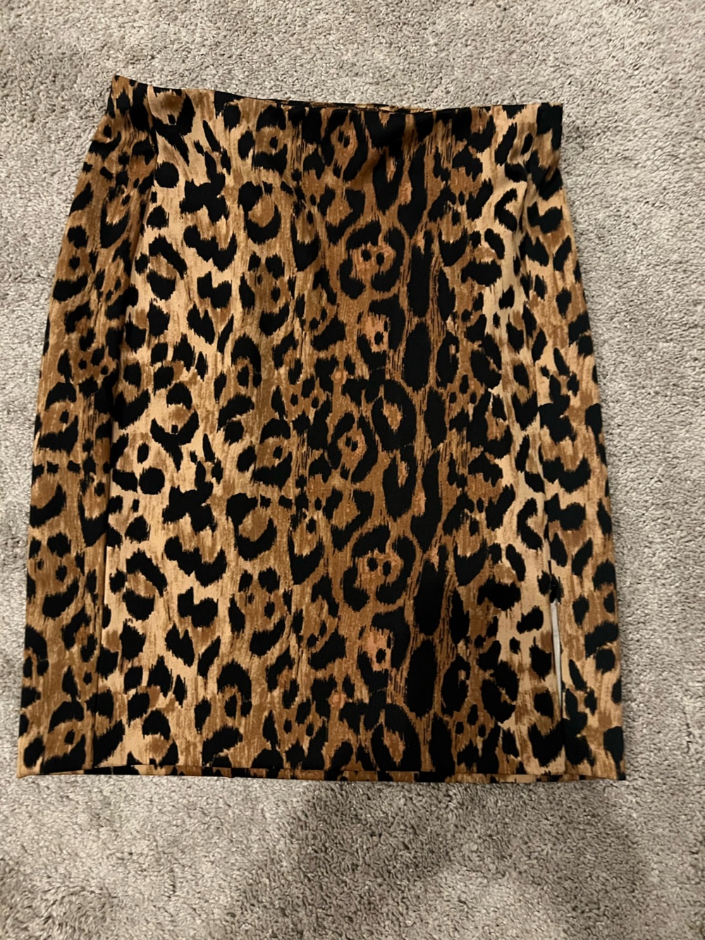 The Limited Leopard Print Women's Skirt - Black and Brown